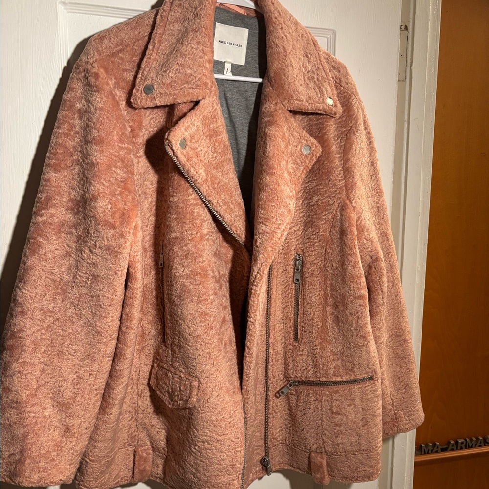 Avec Les Filles Blush Teddy Jacket